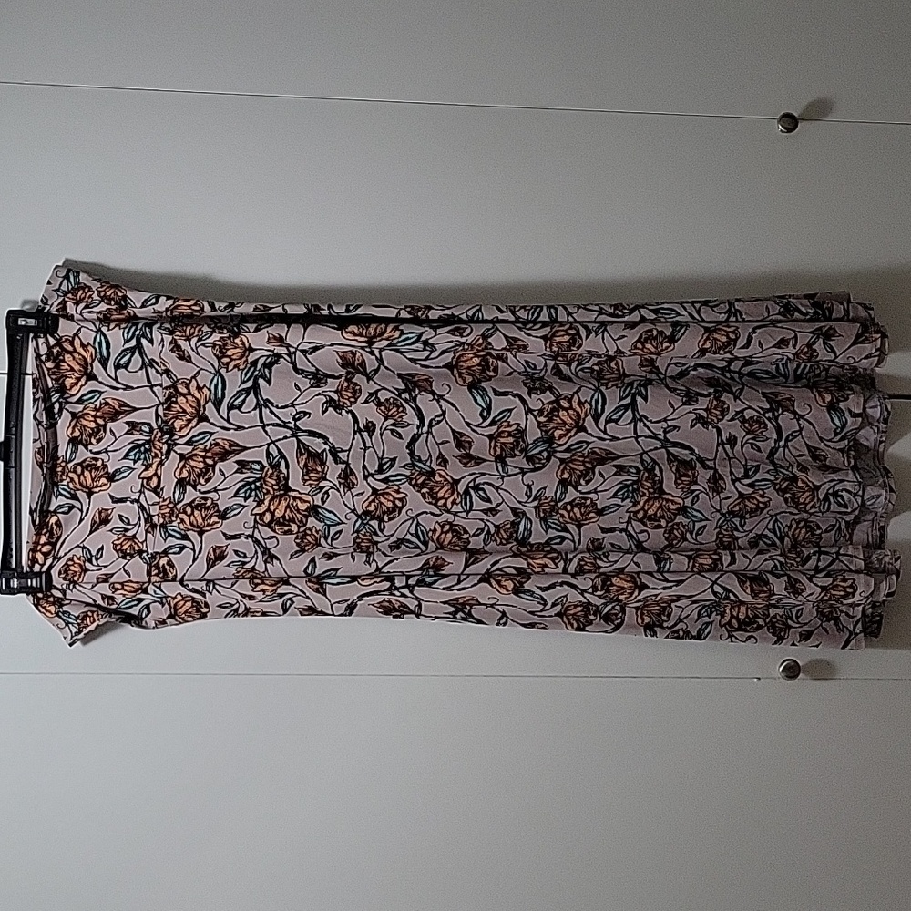 ✔️LuLaRoe Floral Maxi Skirt - Pink and Orange Sherbert